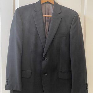 Michael Kors Black Pinstripe Suit, Size 42S